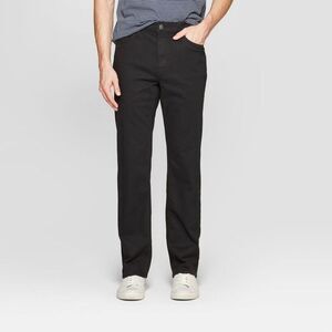 Goodfellow & Co -  Men's Mid Rise Straight Leg Straig Solid Black